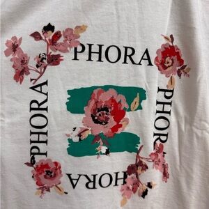 Phora BBB Floral Graphic White T-Shirt